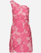 retro & icone Rochie Roz Cambrată Pe un umăr Cu flori Halelitia