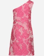 retro & icone Rochie Roz Cambrată Pe un umăr Cu flori Halelitia