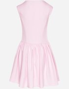 retro & icone Rochie Roz Cloș Ornată cu Decolteu Pătrat Halelira