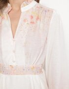 retro & icone Rochie Roz cu flori cu croi evazat cu mâneci bufante Tulhira
