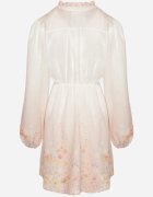 retro & icone Rochie Roz cu flori cu croi evazat cu mâneci bufante Tulhira