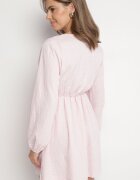 retro & icone Rochie Roz Evazată Decorată Cu Fundă Elretira