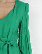 retro & icone Rochie Verde cu decolteu triunghiular și legătură în talie Wesleig