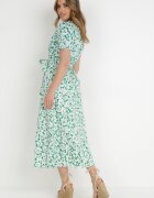 retro & icone Rochie Verde din Bumbac Delereia