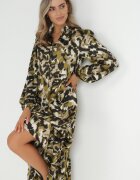 retro & icone Rochie Verde închis evazată și lejeră Zeho