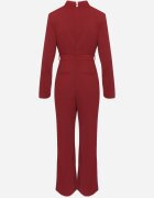 retro & icone Salopetă Elegantă Bordeaux cu croi cambrat și picioare largi Lirraza
