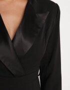retro & icone Salopetă Neagră Elegantă cu croială cambrată cu picioare largi Lirraza