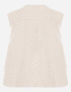 retro & icone Vestă Casual în Stil Boucle pentru Iarnă cu Buzunare Naatoka Bej