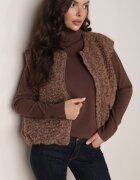 retro & icone Vestă Casual în Stil Boucle pentru Iarnă cu Buzunare Naatoka Maro