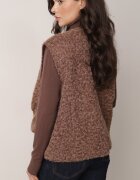 retro & icone Vestă Casual în Stil Boucle pentru Iarnă cu Buzunare Naatoka Maro