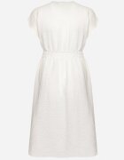  Rochie Albă De in Cu croi evazat Cu elastic în talie Ageronna