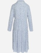  Rochie albastră deschisă evazată tip cămașă midi Maijane