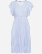  Rochie Albastru deschis Evazată Midi cu tiv plisat Sabara