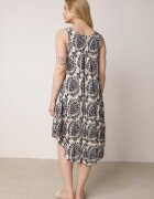  Rochie bej-bleumarin cloș din bumbac fără mâneci Horrilla