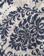  Rochie bej-bleumarin cloș din bumbac fără mâneci Horrilla