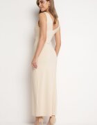  Rochie Bej Clasică Petrecută De cocktail fără Mâneci Widoksa