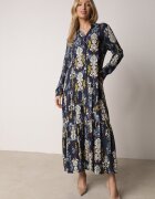  Rochie Bleumarin Tip cămașă Cloș Delirime