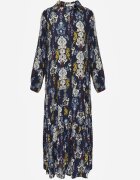  Rochie Bleumarin Tip cămașă Cloș Delirime