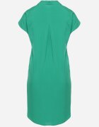  Rochie Cămașă Verde din Vâscoză cu Buzunar cu Croială Dreaptă Caviella