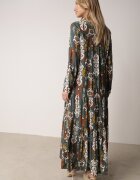  Rochie cămașă Verde închis Evazată Delirime