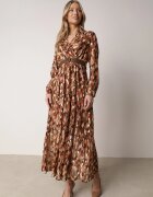  Rochie Camel Windom cu Imprimeu Strălucitor
