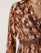  Rochie Camel Windom cu Imprimeu Strălucitor