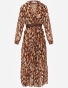  Rochie Camel Windom cu Imprimeu Strălucitor