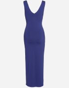  Rochie Clasică petrecută de cocktail fără mâneci bleumarin Widoksa