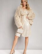 Rochie Cloș Aurie Midi Cu Paiete Ocorna