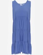  Rochie Evazată Albastră din Bumbac cu bretele Zasea