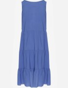  Rochie Evazată Albastră din Bumbac cu bretele Zasea