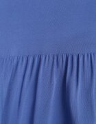  Rochie Evazată Albastră din Bumbac cu bretele Zasea