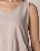  Rochie Evazată Bej din bumbac cu bretele Zasea