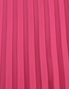  Rochie Fucsia Cloș Midi Plisată cu Curea de material Varethia