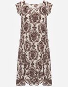  Rochie Maro din bumbac în stil Boho cu bretele cu volan Zaelle