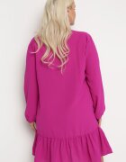  Rochie Mini Mov tip cămașă cu volan Brindel