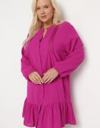  Rochie Mini Mov tip cămașă cu volan Brindel