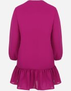  Rochie Mini Mov tip cămașă cu volan Brindel