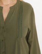  Rochie Mini Tip Cămașă Verde deschis cu Volănaș Brindel