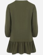  Rochie Mini Tip Cămașă Verde deschis cu Volănaș Brindel