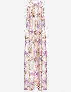  Rochie mov de satin cu flori Fenaresia