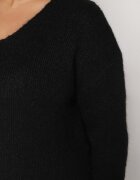  Rochie neagră din tricot cu amestec de lână cu croială dreaptă Esmerea