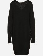  Rochie neagră din tricot cu amestec de lână cu croială dreaptă Esmerea