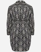 Rochie Neagră Tip cutie Mini cu Curea legată Hrina