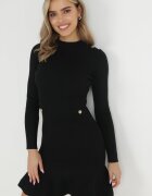  Rochie Neagră Tricotată Taerara