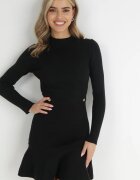  Rochie Neagră Tricotată Taerara