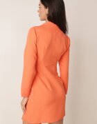  Rochie Portocalie Tip sacou Mini cu Bust Petrecut Nivrade