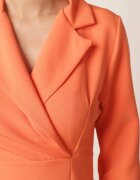  Rochie Portocalie Tip sacou Mini cu Bust Petrecut Nivrade