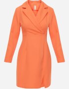  Rochie Portocalie Tip sacou Mini cu Bust Petrecut Nivrade