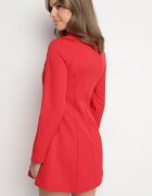  Rochie Roșie Cambrată cu fustă cloș Virvesa